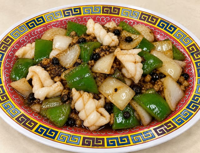 豉椒魷鱼 72.Squid with Black Bean.