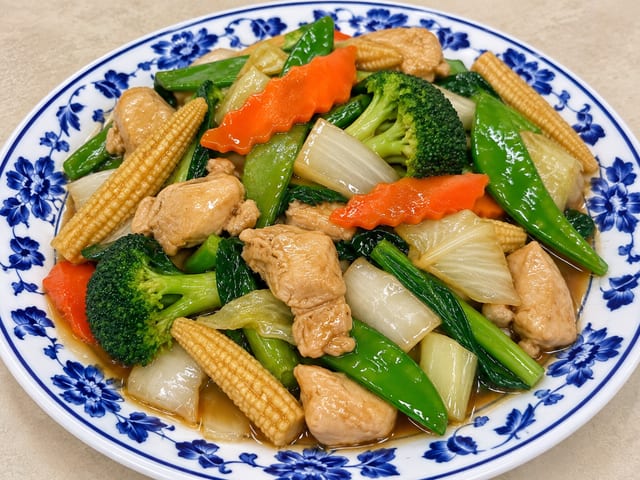 瓜菜鸡 32.Chicken w/Vegetable.