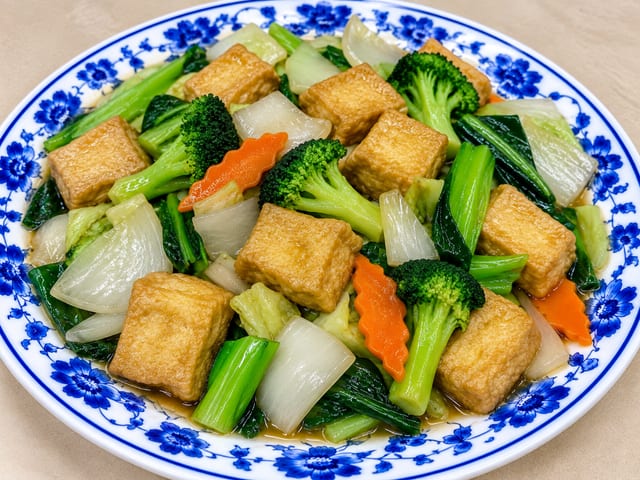 Tofu with Mixed Vegetable.