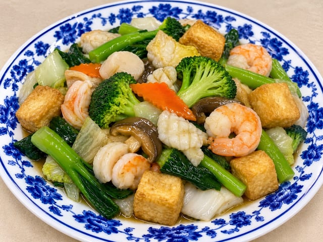 海鮮豆腐 111.Seafood with Tofu.