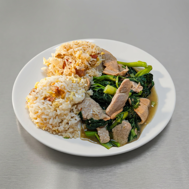 Choy Sum Beef On Fired Rice Friday SP.